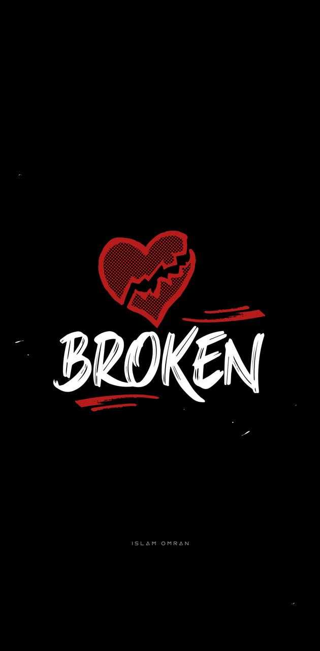 Broken heart Wallpaper 4K, Game Over, Black board