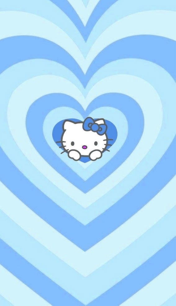 blue hello kitty wallpaper