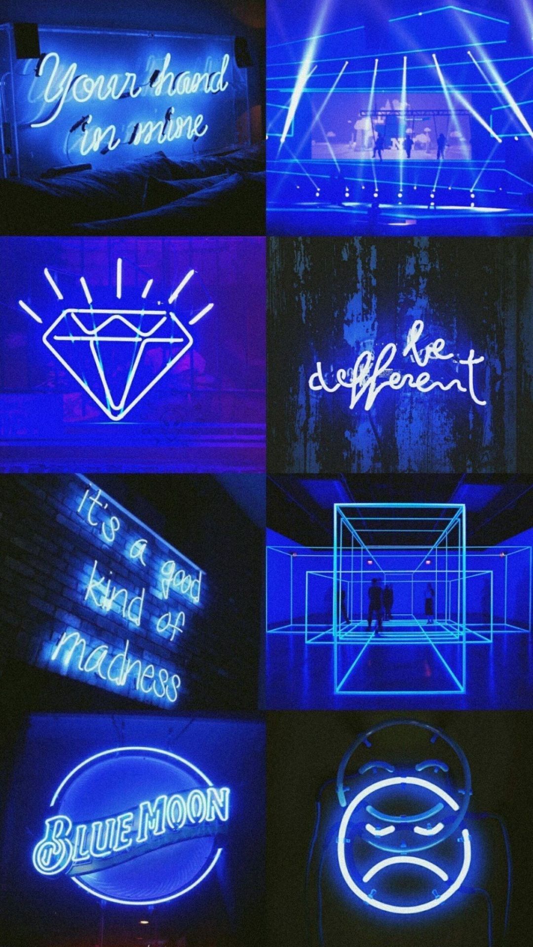 Neon Blue Aesthetic Wallpaper - EnJpg