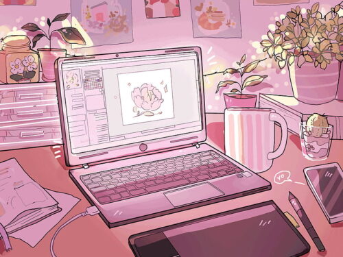 Pink Laptop Wallpaper