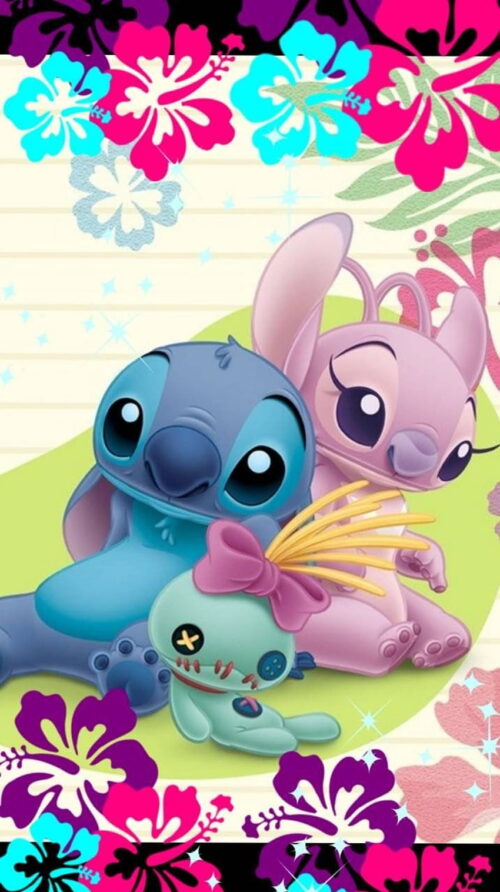 Stitch And Angel Wallpaper