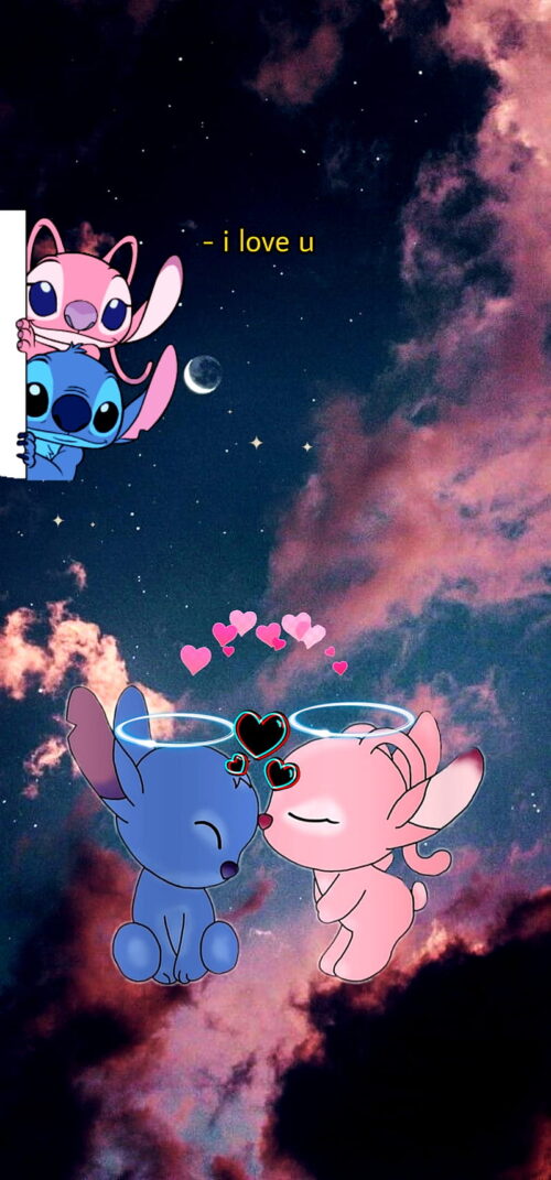 Stitch And Angel Wallpaper