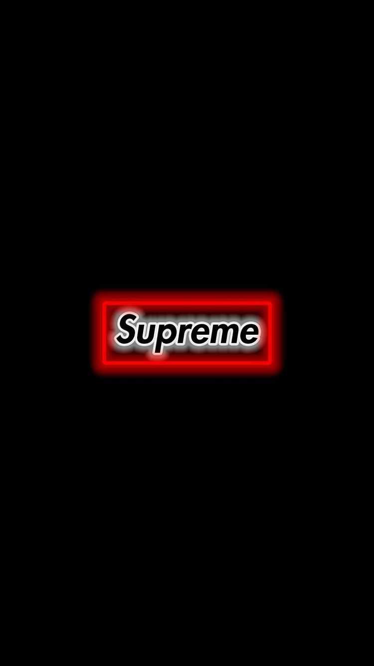 supreme logo iphone wallpaper
